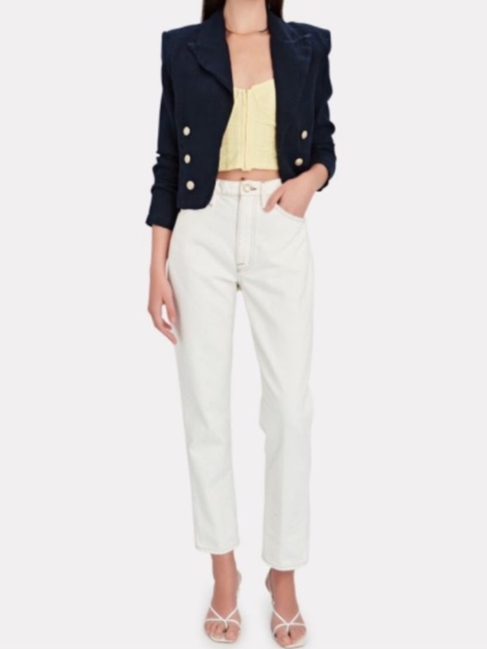 L’agence Dolly 100% Linen Blazer Jacket Size Small